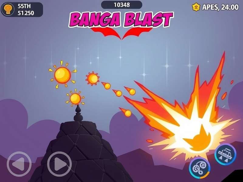 Banga Blast gameplay screenshot showing colorful explosions